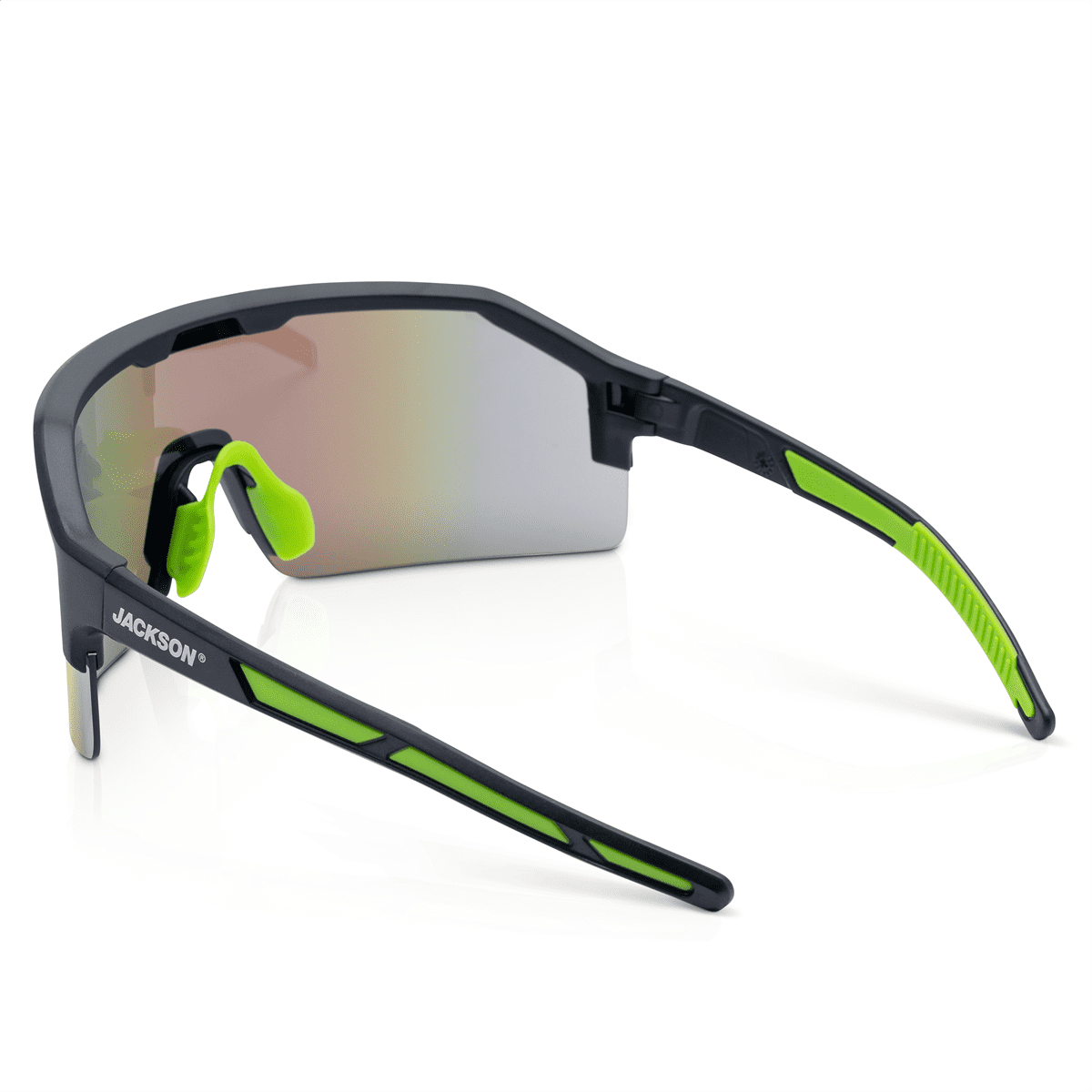 Jackson Safety Safety Glasses - MAXVIEW+ Series - Blue/Green Mirror Lens - Black Frame - Hardcoat Anti-Scratch