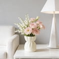 thumbnail image 6 of Bcylexb Vintage Plastic Vase for Flowers, 5.9 Inch Textured Flower Vase Minimalist Decorative Vase for Living Room Garden Bedroom Office Decor, 6 of 7