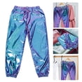 thumbnail image 5 of 1 pantalón largo de estilo hip hop callejero, brillante, para ocio, deportivo, para mujer, elegante, holgado, transpirable, para niña y mujer., 5 of 5