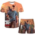 thumbnail image 1 of Grand Theft Auto Conjuntos de ropa Moda de verano Camisetas de dibujos animados Pantalones cortos Trajes de 2 piezas GTA5 Disfraces de cuello redondo Suits7T Gao Jinjia LED, 1 of 2