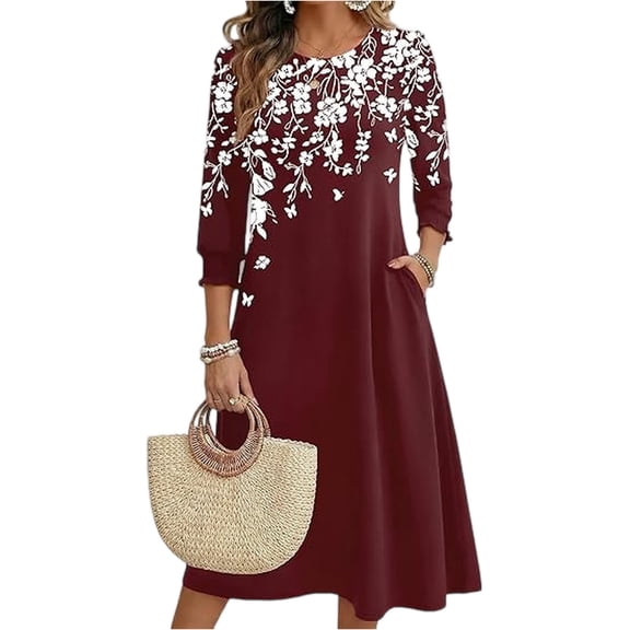 Fashion A-Line Dress for Women CIENVNSTG Flowy Summer Dress Perfect for Casual Outings or Parties