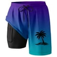 thumbnail image 2 of Zszcpp Men'S Shorts Casual Drawstring Trendy Pockets Large Size Swim Trunks Coconut Tree Quick Drying Trousers Casual Trouser, 2 of 4