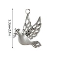 thumbnail image 3 of BSJJY Solid Pewter Christmas Tree Ornament Hanging Metal Christmas Decorations Holiday Ornaments Hanging Pendants Decoration for Home Party Xmas Tree Décor (Dove),1PCS, 3 of 6