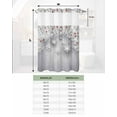 thumbnail image 6 of No Hook Shower Curtain with Snap in Liner, Christmas Silver Pine Needles Snowflake Wood Grain Hotel Shower Curtains for Bathroom, Washable Shower Curtain Liner Set with Mesh Top Window, 36"x78", 6 of 6