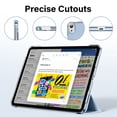 thumbnail image 3 of Aoub Case for iPad (A16) 11th Generation 11 Inch 2025 / iPad 10th Generation 10.9 Inch 2022 Slim Stand Cover with Hard Translucent Back, Auto Wake/Sleep, Blue, 3 of 8