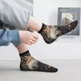 thumbnail image 2 of Sigee Vintage Floral White Horse for Crew Soft Moisture-wicking Socks ,Cushion Moisture Wicking Boot Socks for Men and Women, 2 of 7
