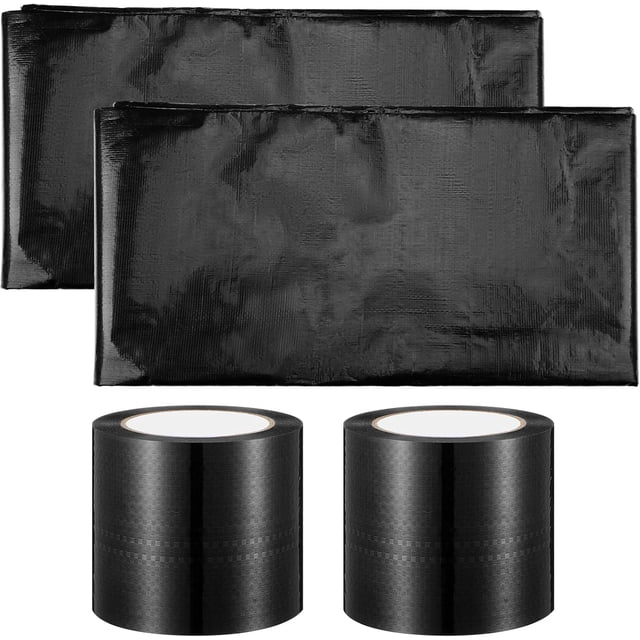 4 Pcs Mobile RV Bottom Repair Kit Include 4" x 88 ft Belly Waterproof Repair Tape and 72" x 30 ft Mobile Home Bottom Board Material for Home Awning Camper Travel Trailer Tear Patch