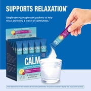 CALM Magnesium Powder | Raspberry Lemon Drink Supplement | 30 Packets | by Natural Vitality
