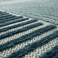 thumbnail image 2 of Paco Home Indoor and Outdoor Rug with Carved Geometric Pattern in Blue - 2'8" x 4'11" (3'x5'), 2 of 5