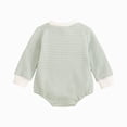 thumbnail image 3 of Gibobby Infant Baby Girl Romper Infant Fall Winter Clothes 3 6 9 12 18 Months Ruffle Sweater Long Sleeve Bodysuit Jumpsuit Infant Onesie(0-3 Months,Green), 3 of 9