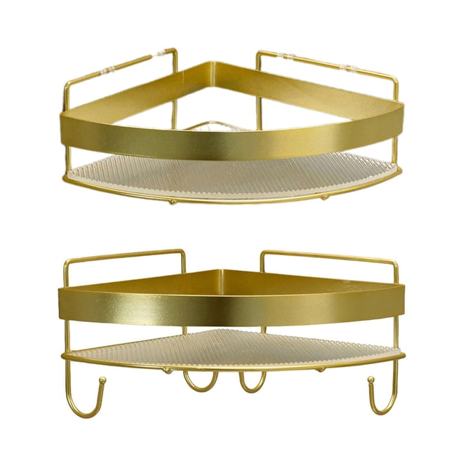 2 estantes de ducha, organizador de baño, estante triangular de almacenamiento de pared para inodoro, dormitorio, jabón, oficina, champú.