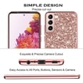thumbnail image 6 of Compatible with Samsung S21 Plus Case Glitter Shockproof,Phone Samsung Galaxy S21 Plus Case Bling Sparkly Soft TPU and PC Silicone Shiny Girl Women Thin Protective Cover (Rose Gold), 6 of 7