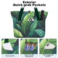 thumbnail image 2 of Tote Bag for Women - Tropical Palm Leaves in Hawaii Shoulder Bag - Large Utility Work Duffle Bag with Zipper Handbag for Travel, Work, Sprots, 2 of 5
