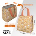thumbnail image 3 of Corgi Dog and Footprints Insulated Lunch Bag for Women & Adults,Large Portable Soft Cooler Lunch Bag,Thermal Food Storage Tote with Pearl Cotton,8.66L,8.75x5.75x9.5 Inch, 3 of 6