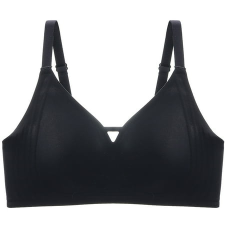 Lisbinx Bras for Women Full Coverage Women s-thin Jelly Glue Non Steel Ring Bra Seasonal Discounts