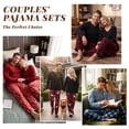 thumbnail image 6 of U2SKIIN Couple Pajama Sets, Plaid Matching Pajama Set for Men and Women Soft Warm Pjs Set（Dark-red/Christmas Tree Womens, Medium）, 6 of 6