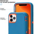 thumbnail image 4 of Case for iPhone 11 Pro Max (6.5'' Display), Rugged Durable Defender Heavy Duty 3 in 1 Shockproof Full Body Protective Cover Phone Case for Apple iPhone 11 ProMax (Blue Orange), 4 of 14