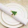 thumbnail image 3 of kurtrusly 6Pcs Christmas Napkin Rings Holders Christmas Tree Napkin Rings Holiday Wedding Thanksgiving Dinner Parties Home Table Decoration, 3 of 8