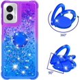 thumbnail image 2 of Gradient Quicksand Case for Motorola Moto G Play 4G (2024) with Ring Kickstand, Bling Sparkle Colorful Soft TPU Liquid Glitter Cover Case for Motorola Moto G Play 4G (2024) JB-Purple Blue, 2 of 14
