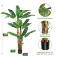 thumbnail image 4 of 6FT Artificial Banana Tree Tall Fake Banana Leaf Plant Faux Banana Silk Tree Faux Banana Leaves for Home Swimming Pool Indoor Outdoor Patio Tropical Decor, 4 of 7
