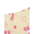 thumbnail image 5 of WIBACKER 2 Pieces Pajamas for Girls 100% Cotton Kids Sleepwear Fall Winter - Yellow Unicorn 6 Years, 5 of 6