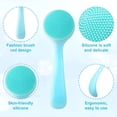 thumbnail image 5 of RAGUPEL 2 Pack Silicone Manual Facial Cleansing Brush, Skin Friendly Waterproof Face Cleaning Scrubber Exfoliator Cleanser for Blackheads Whiteheads Makeup Residues Removal- Blue & Pink, 5 of 7
