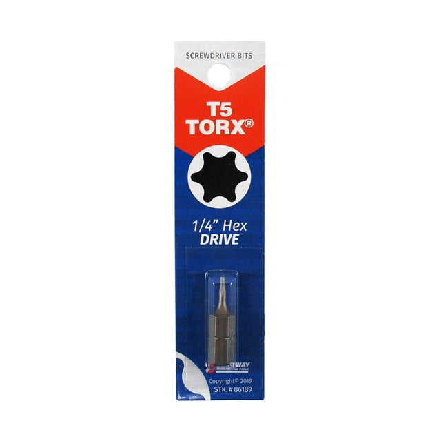 Punta de destornillador Best Way Tools Torx T5, 1 cm L, acero al carbono