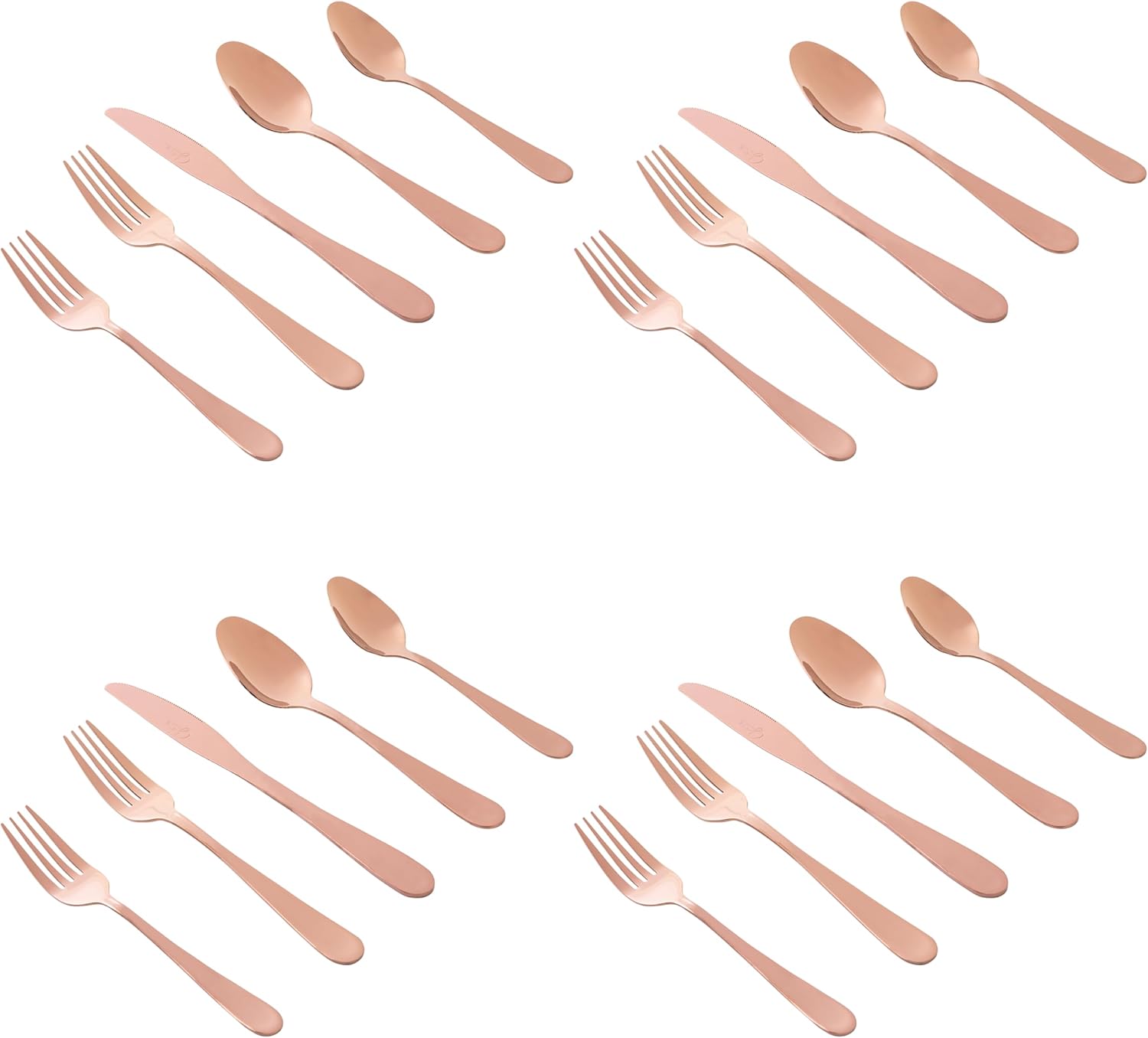 Gibson Home 137380.2 Home Stravidia Stainless Steel Flatware Set - Rose Gold - 20 Piece
