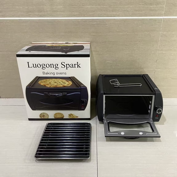 Luogong Spark Baking ovens,Indoor Pizza Oven - Makes 12 Inch Pizzas in Minutes, Heats up to 800°F - Countertop Electric Pizza Maker with 5 Touchscreen Presets - Stainless Black