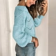 thumbnail image 5 of Sweaters for Women 2025 Fall Winter Long Sleeve Crewneck Hollow Out Knit Sweater Jumper Top Womens Pullover Sweaters, 5 of 8
