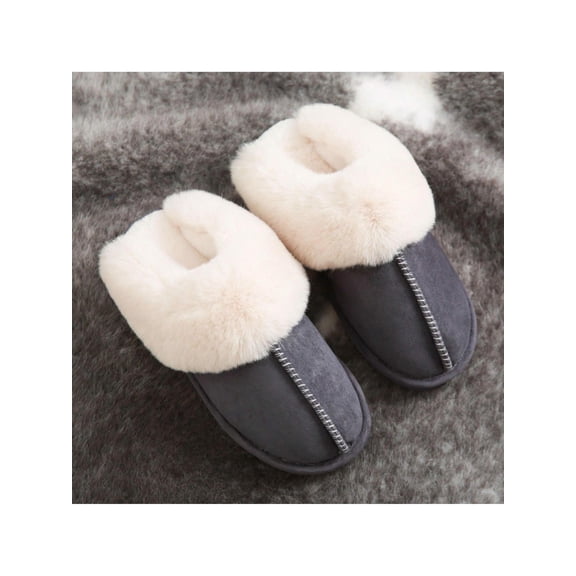 Cozy Women's Slip-On Moccasins With Non-Slip Platform - Winter Home Comfort Soft Plush Fleece Warm House Slippers for Women 2026