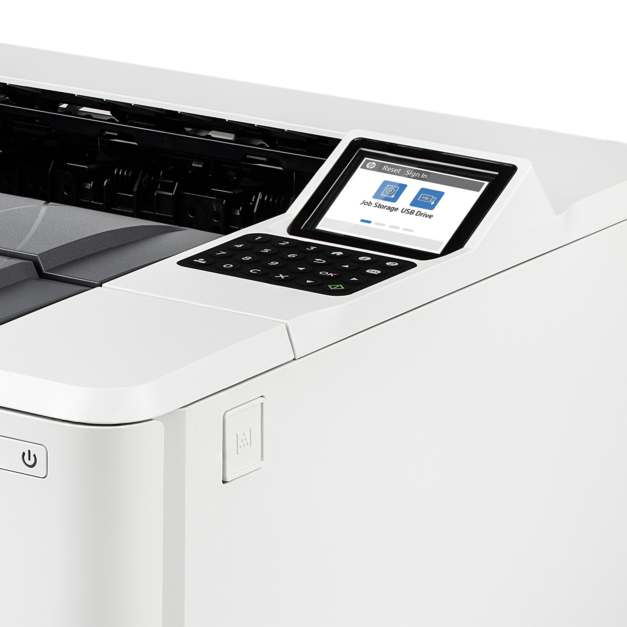 HP LaserJet Enterprise M406dn Monochrome Printer with built-in Ethernet & 2-sided printing (3PZ15A), white