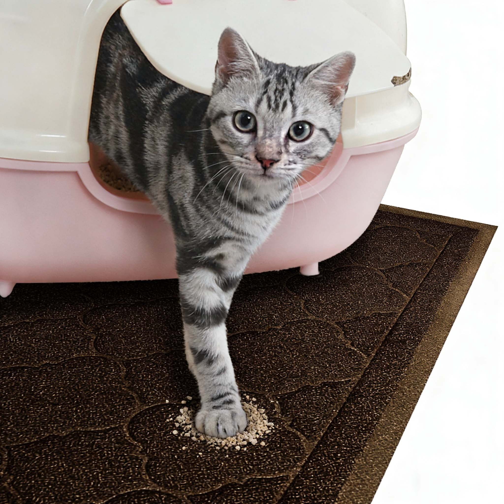 XL Cat Litter Mat 47"×36" Waterproof Non-Slip Litter Trapping Mat Durable Easy Clean Rug for Cat Litter Box