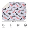 thumbnail image 2 of Cartoon Dinosaurs Flowers Pattern Dish Drying Mat for Kitchen 1 Pack, Ultra Absorbent Microfiber Dishes Drainer Mats,18"x24", 2 of 4