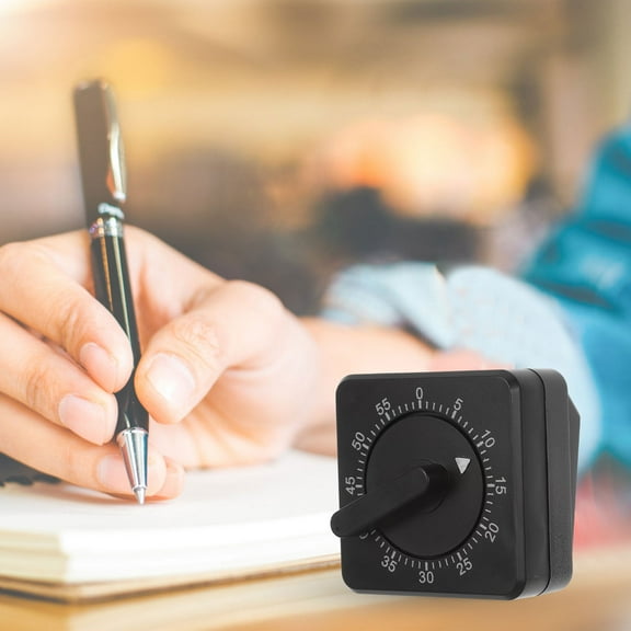 Supvox Kitchen Timer with Mechanical Design Loud Ring and Rotating Knob Black