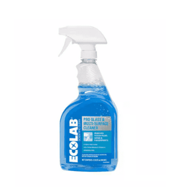 ECOLAB 32 oz. Ammonia-Free Pro Glass Cleaner and Multi-Surface Cleaner Spray Bottle for Windows and Mirrors