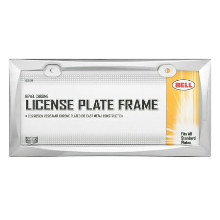 Bell Bevel Chrome License Plate Frame, 1.0 CT