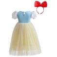 thumbnail image 3 of WIBACKER 1-8Y Girls Sequin Princess Dress up Costume Dress with Headband, Birthday Party Fancy Dresses for Halloween Cosplay Christmas, 3 of 10