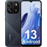 Unlocked Smartphones, Blackview Unlocked Cell Phones 4GB+32GB ROM Dual SIM, 6.5" HD+, Wave 6C, Black
