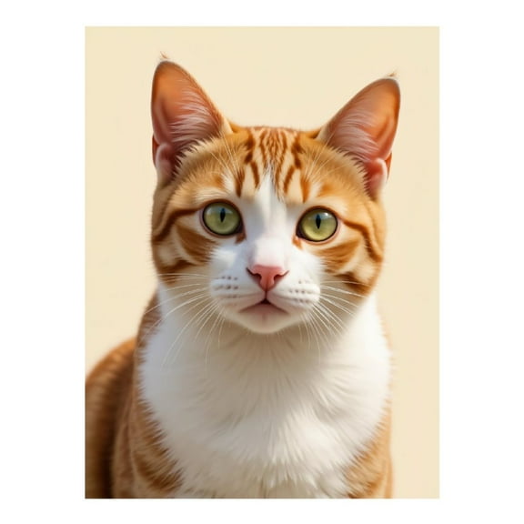 Diamond Art Kit for Adults, Orange Tabby Cat Portrait Diamond Painting for Adults Beginners, DIY Diamond Art Painting Kits, 5D Diamond Painting Crafts for Home Decor 12x16 Frameless