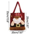thumbnail image 3 of Gnmfd Christmas Holiday Candy Gift Bag with Santa Snowman Reindeer Design, Large Capacity Drawstring Tote for Treats, Cookies, Chocolates, Party Favors, Reusable Christmas Party Decor, 3 of 4