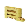 thumbnail image 1 of Rack Storage Solution for Kitchen - Large Capacity Food Grade Refrigerator Egg Holder with Auto Roll Design Side Door Fit Stackable Egg Organizer for Fridge, 1 of 7