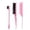 Pink, variant on 3PCS Boar Bristle Slick Back Hair Brush for Smooth Flyaways, Frizz, Sleek Ponytail, Buns and Edge Hair, Teasing | Hair Comb, Edge Brush, Teasing Brush Styling Accessories