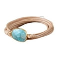 thumbnail image 4 of Brazalete de cuerda Hugo pulsera Vintage de piedra brillante ajustable azul, 4 of 10