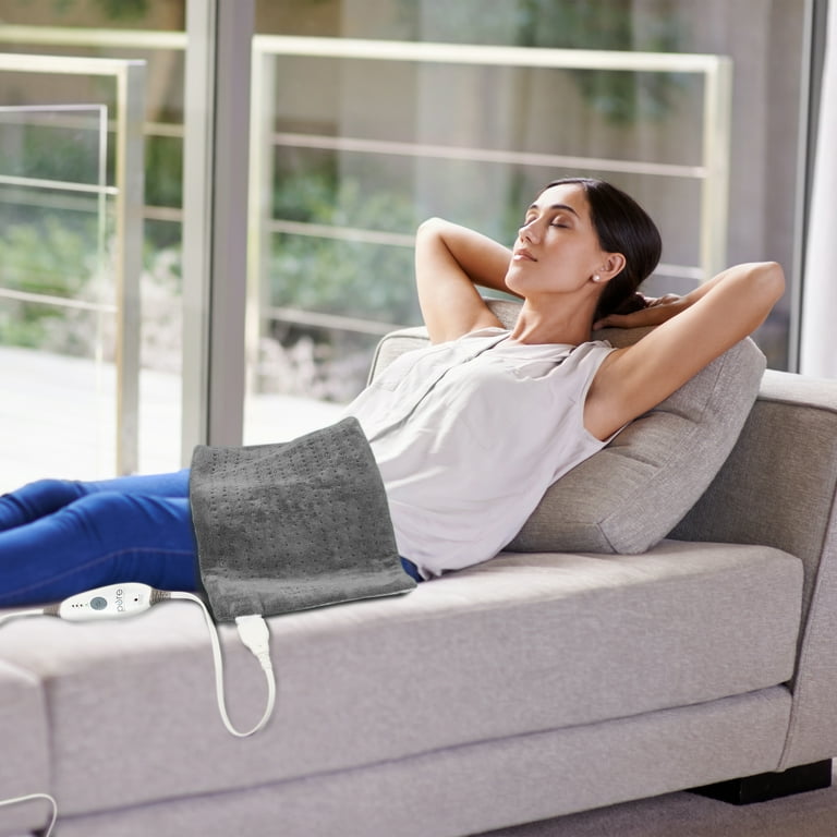 Pure Enrichment® PureRelief™ Deluxe Heating Pad (12 x 24), Full Body  Therapy Pad with 4 InstaHeat™ Settings, Soft Machine-Washable Microplush  Fabric and 2-Hour Auto Safety Shut-Off (Gray) - Walmart.com