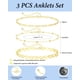 thumbnail image 5 of Pulseras de tobillo ZHESHY chapadas en oro a prueba de agua para mujer, 5 of 7