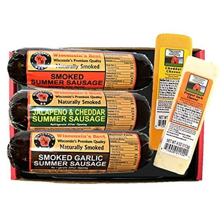 Summer Sausage and Cheese Sampler Gift Basket (Best Family Gift Baskets)