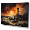 thumbnail image 2 of Designart "Glowing Lighthouse in Denmark" Denmark Canvas Wall Art, 2 of 5