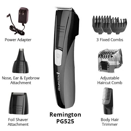 remington pg525 head to toe lithium powered body groomer kit