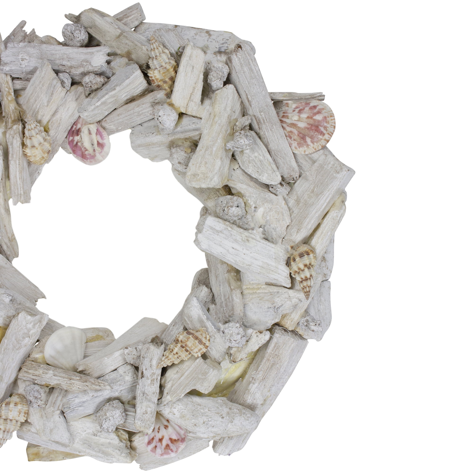 Northlight 13" Nautical Driftwood and Seashell Artificial Summer Wreath